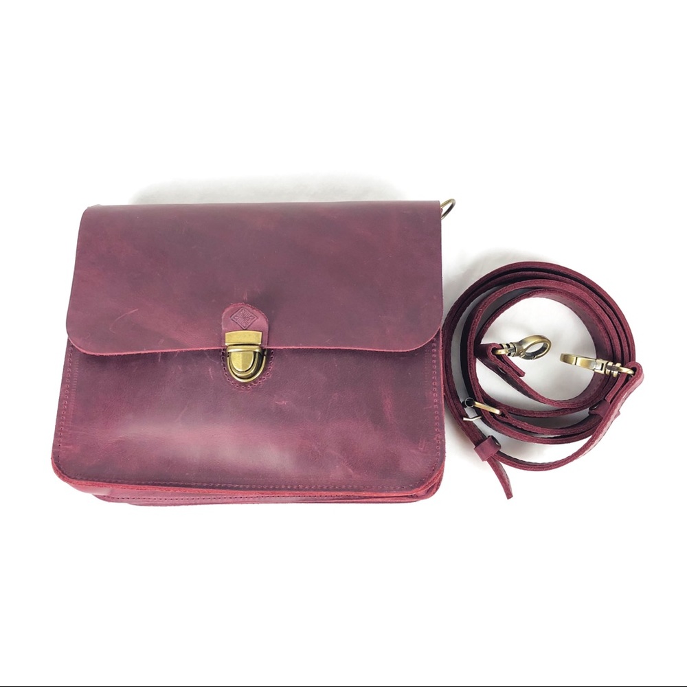 Handmade women’s leather crossbody bag purse